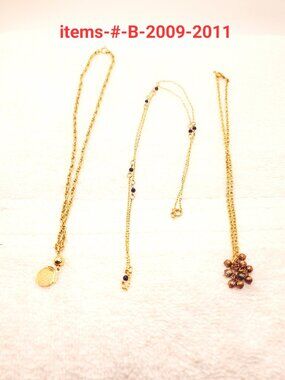 3 Gold Chain Necklaces , items # B-2009-2011,. wt. 15 grams.